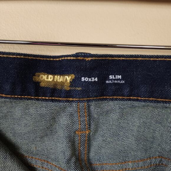 Old Navy Slim Built-In-Flex Jeans For Men Size 50x34 - Picture 10 of 11